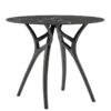 Стіл Tilia Ivy-L d90 см стільниця чорний мармур ніжки чорні