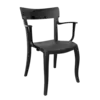 Крісло Papatya Hera-K чорне сидіння, верх чорний