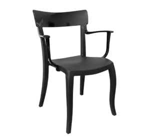 Крісло Papatya Hera-K чорне сидіння, верх чорний
