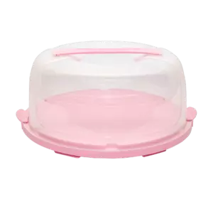Тортовниця d28,5 см рожева