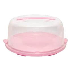 Тортовниця d28,5 см рожева