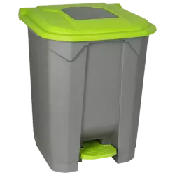 Бак для сміття з педаллю Planet 50 л сіро-зелений