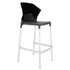 Барний стілець Papatya Ego-S антрацит сидіння, верх чорний