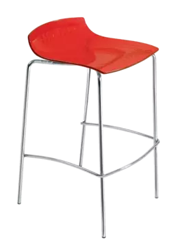 Барний стілець Papatya X-Treme BSS прозоро-червоний