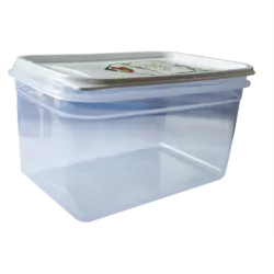 Контейнер Flexy Box прямокутний 1,3 л прозорий кришка біла Irak Plastik