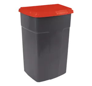 Бак сміттєвий 90л темно-сірий червоний
