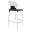 Барний стілець Papatya Ego-S антрацит сидіння, верх прозоро-чистий