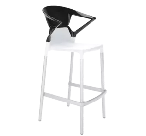 Барне крісло Papatya Ego-K біле сидіння, верх чорний