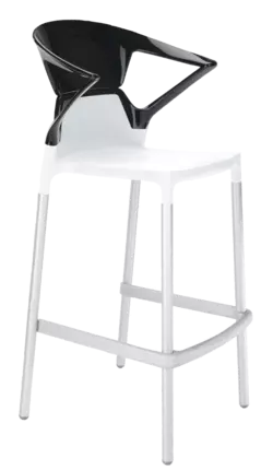 Барне крісло Papatya Ego-K біле сидіння, верх чорний