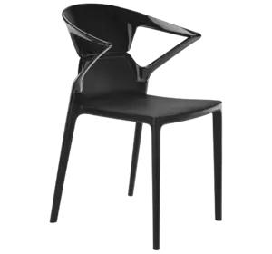 Крісло Papatya Ego-K чорне сидіння, верх чорний