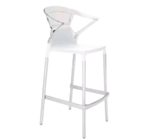 Барне крісло Papatya Ego-K біле сидіння, верх прозоро-чистий