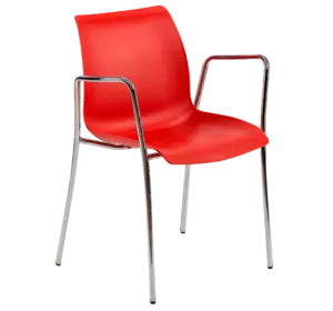 Крісло Tilia Laser ніжки хромовані червоне