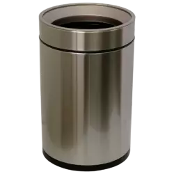 Відро для сміття JAH 12 л кругле срібний металік без кришки і внутрішнього відра