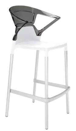 Барне крісло Papatya Ego-K біле сидіння, верх прозоро-димчастий