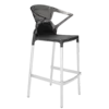 Барне крісло Papatya Ego-K чорне сидіння, верх прозоро-димчастий