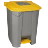 Бак для сміття з педаллю Planet 50 л сіро-жовтий