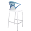 Барне крісло Papatya Ego-K біле сидіння, верх прозоро-синій