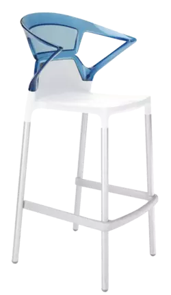 Барне крісло Papatya Ego-K біле сидіння, верх прозоро-синій