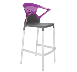 Барне крісло Papatya Ego-K антрацит сидіння, верх прозоро-пурпурний