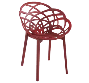 Крісло Papatya Flora матовий червона цегла сидіння, ніжки матовий цегла