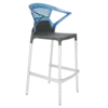 Барне крісло Papatya Ego-K антрацит сидіння, верх прозоро-синій