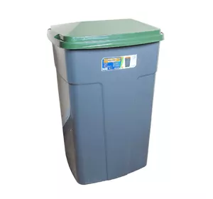 Бак сміттєвий 90л зелено-сірий
