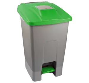Бак для сміття з педаллю Planet 100 л сіро-зелений