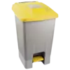 Бак для сміття з педаллю Planet 100 л сіро-жовтий