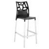 Барний стілець Papatya Ego-Rock антрацит сидіння, верх чорний