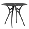 Стіл Tilia Ivy-L d69 см стільниця чорний мармур ніжки чорні