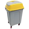 Бак для сміття на колесах Planet Hippo 50 л сіро-жовтий