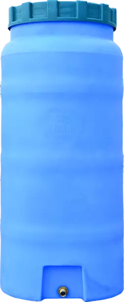 Ємність 100 л вертикальна ПБ блакитна