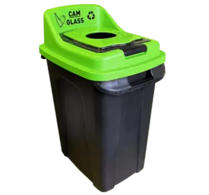 Бак для сортування сміття Planet Re-Cycler 50 л чорний - зелений (скло)