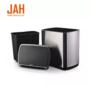 Сенсорне відро для сміття JAH 20 л прямокутне темно-срібний металік з внутрішнім відром